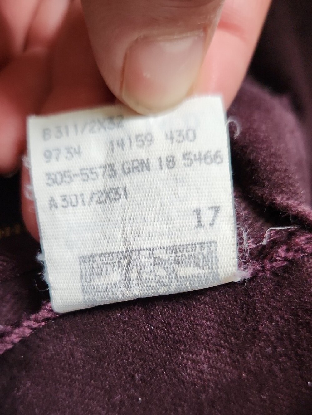 Vintage Lee Riveted Jeans in Deep Plum - Picture 3 of 8
